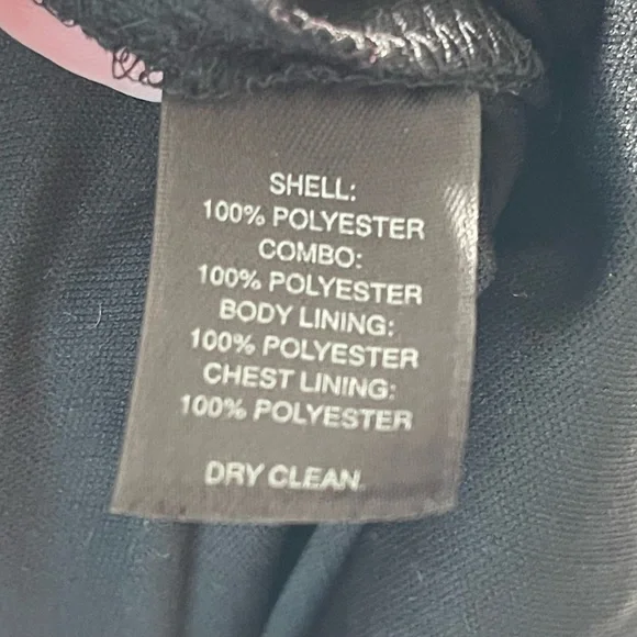 EUC WHBM Black Mesh Dress with White to Gray Ombré Stripes - Picture 6 of 8